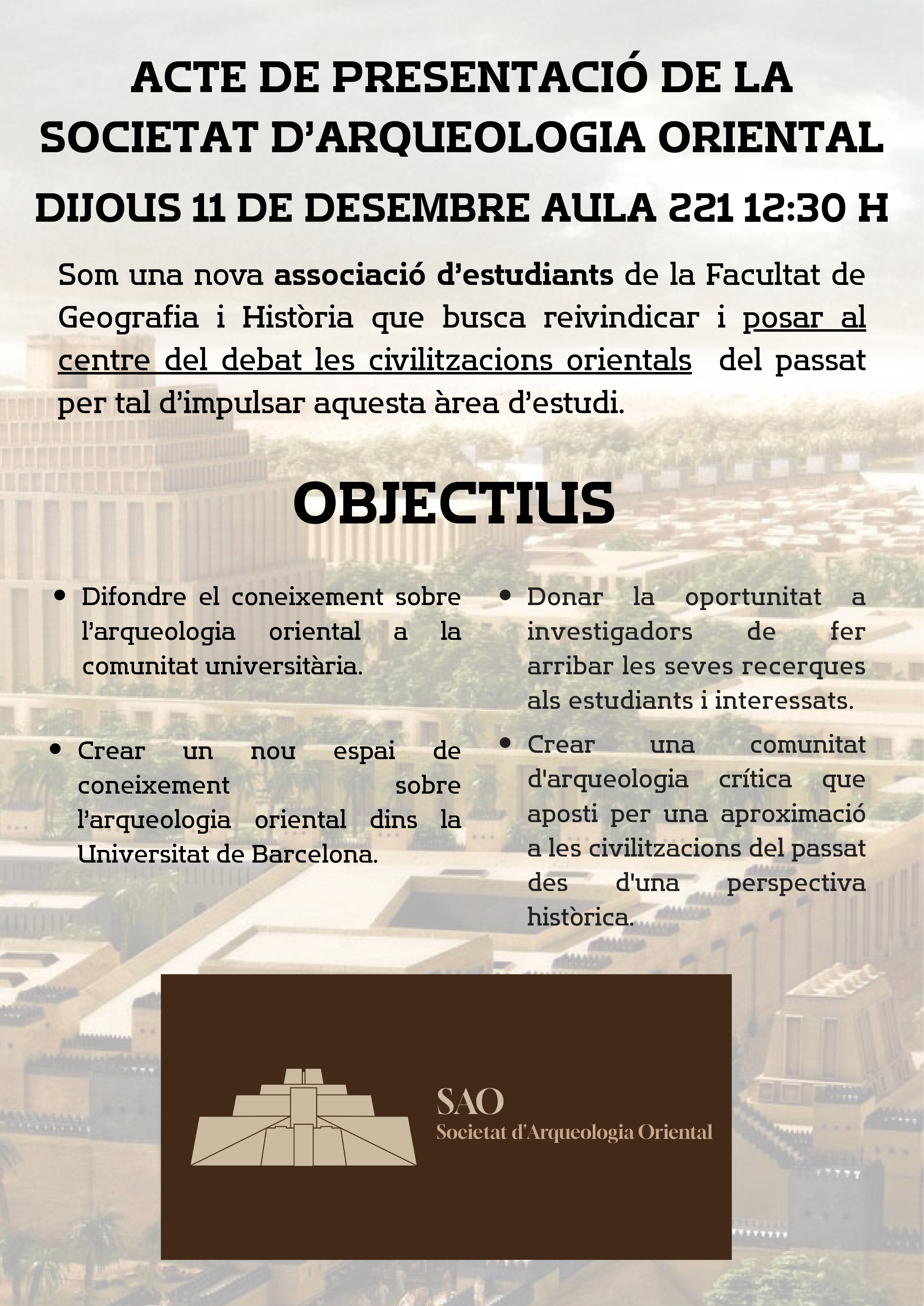 Cartell Presentació SAO